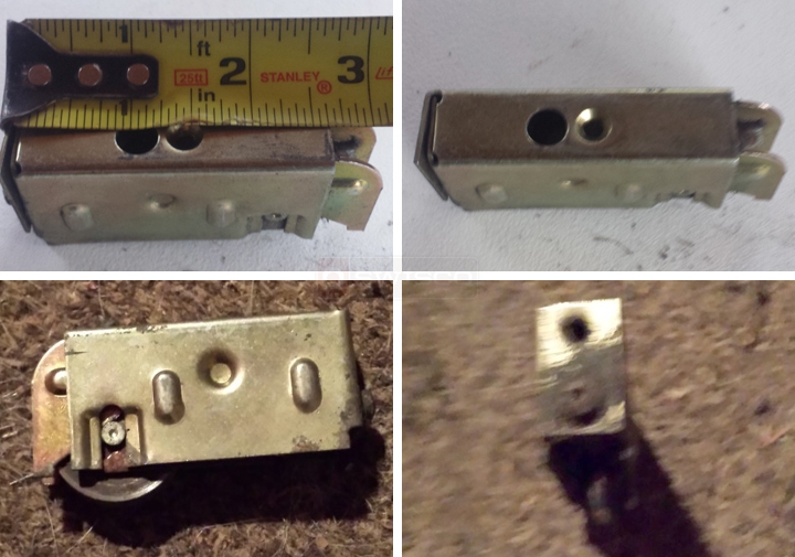 User submitted photos of a patio door roller.