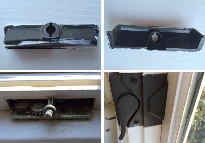 User submitted photos of window hardware.