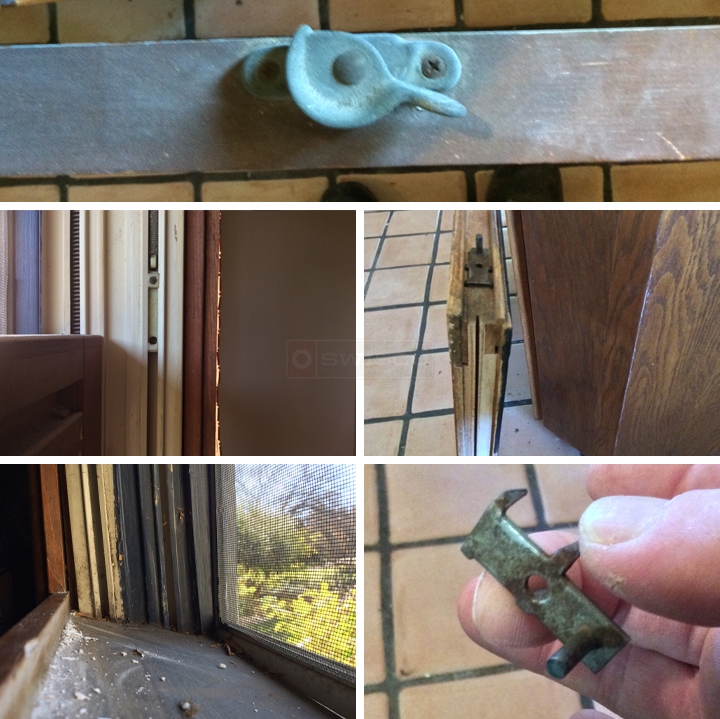 User submitted photos of window hardware.