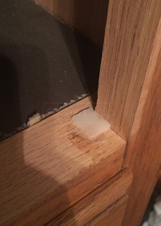 User submitted photo of their drawer hardware.
