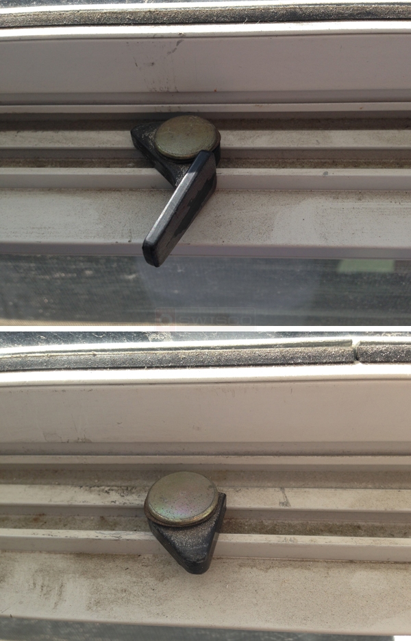 User submitted photos of window hardware.