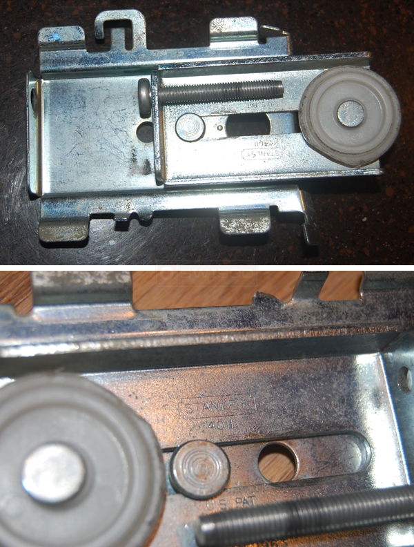 User submitted photos of a closet door roller.