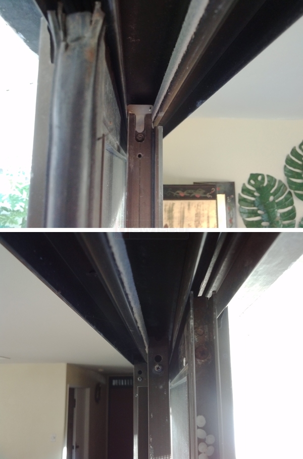 User submitted photos of patio door hardware.