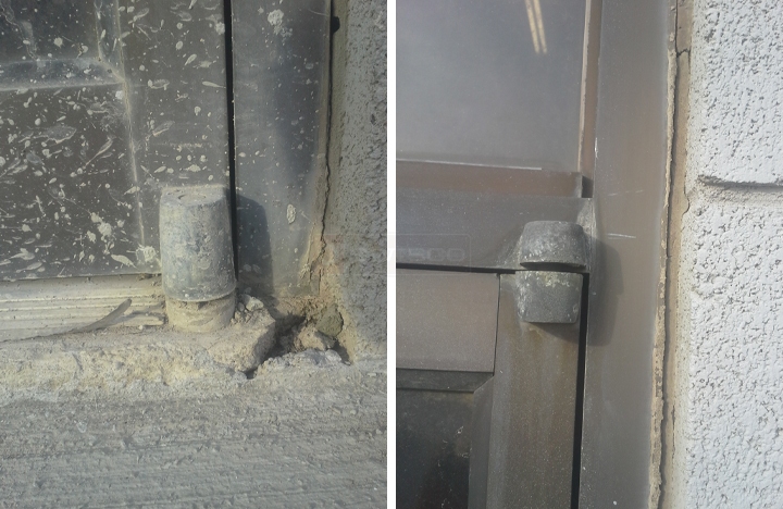 User submitted photos of commercial door hardware.