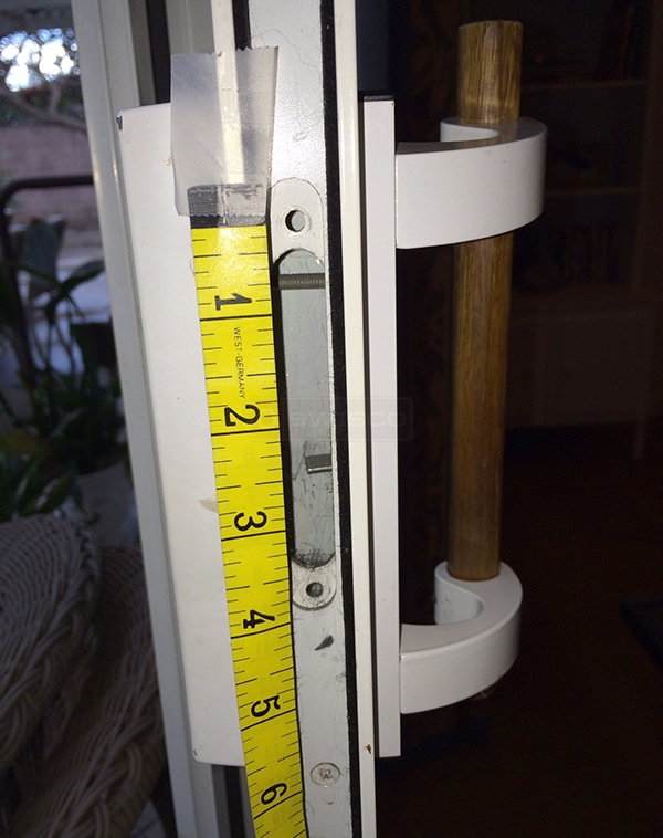 User submitted a photo of patio door hardware.