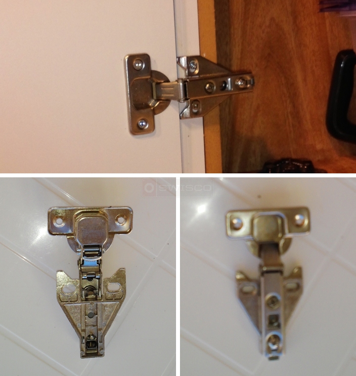 User submitted photos of a cabinet hinge.