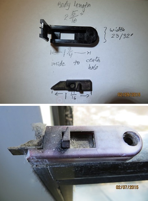 User submitted photos of a tilt latch.