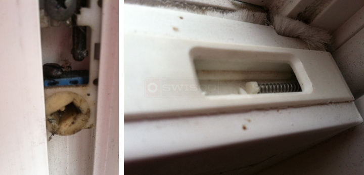 User submitted photos of window hardware.