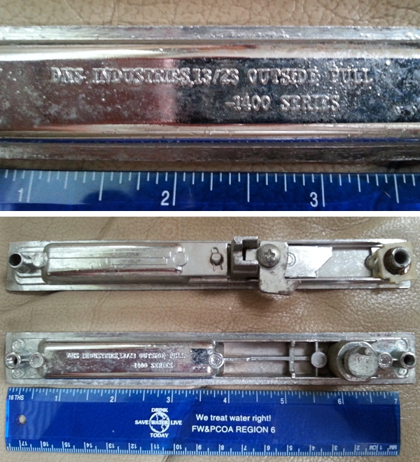 User submitted photos of patio door hardware.