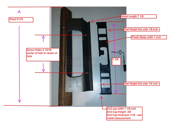 User submitted a photo of patio door hardware.