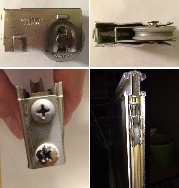 User submitted photos of a closet door roller.