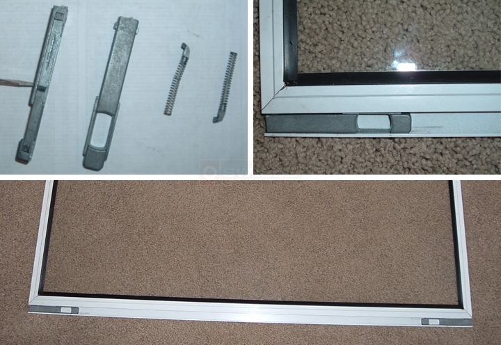 Latch To Raise And Lower Storm Window In Screen Door