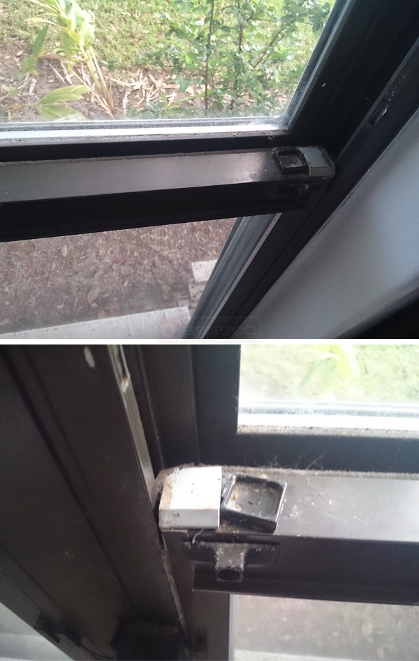 User submitted photos of window hardware.