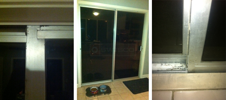 User submitted photos of patio door hardware.