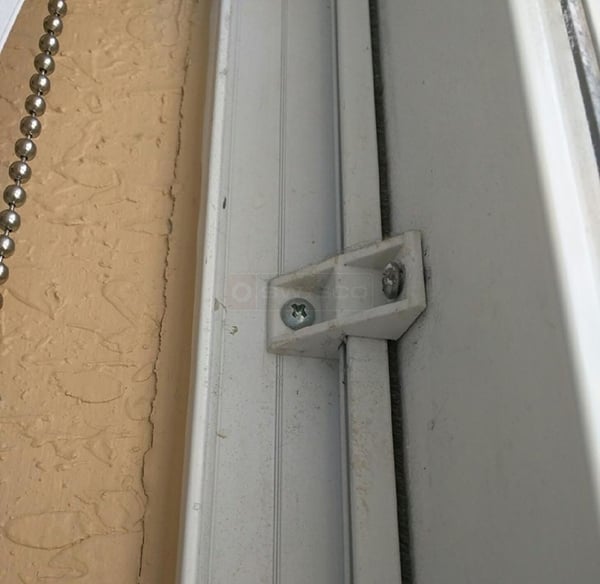 User submitted a photo of a patio door bracket.