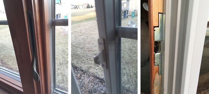 User submitted photos of window hardware.