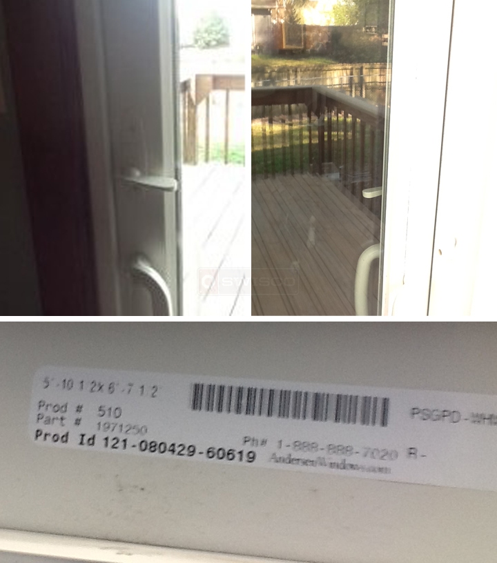 User submitted photos of patio door hardware.