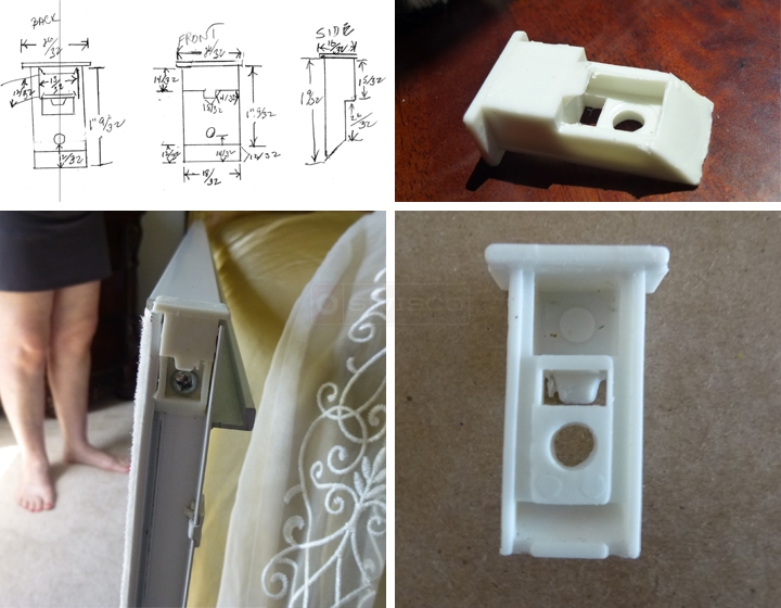 User submitted photos of a top sash guide.