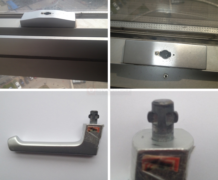 User submitted photos of window hardware.