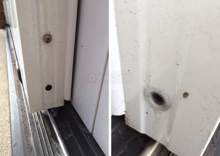 User submitted photos of screen door hardware.