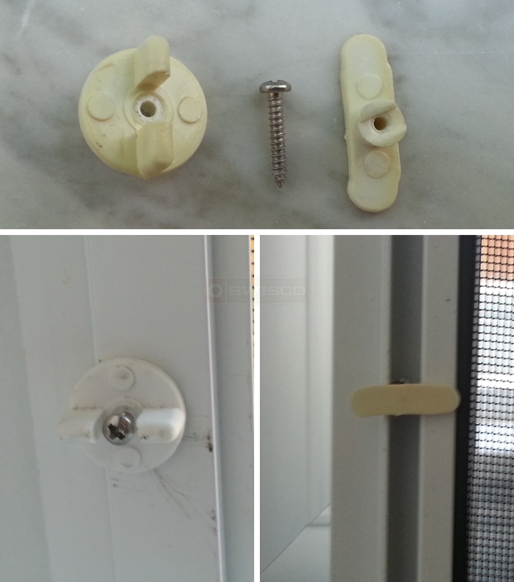 User submitted photos of window hardware.