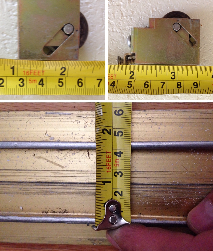 User submitted photos of a closet door roller & track.