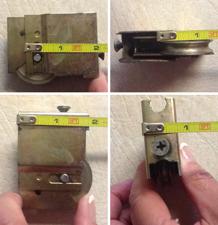 User submitted photos of a patio door roller.