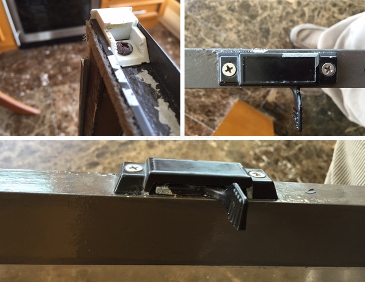 User submitted photos of window hardware.