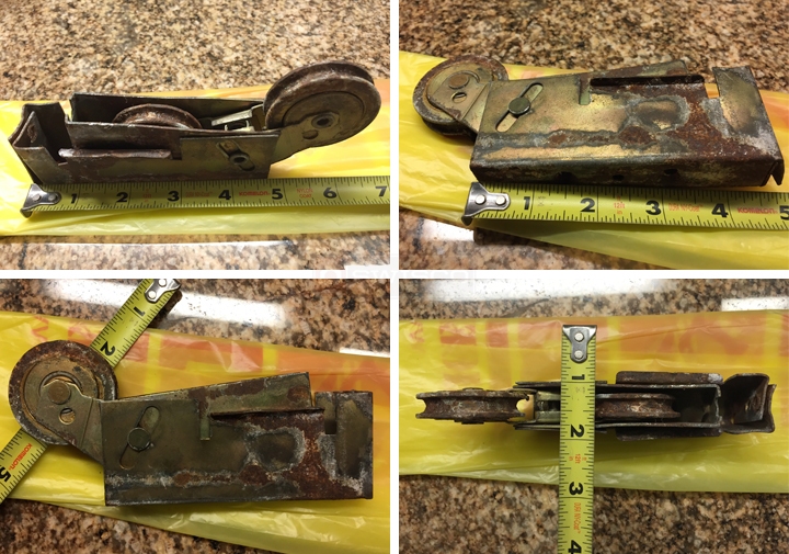 User submitted photos of a patio door roller.