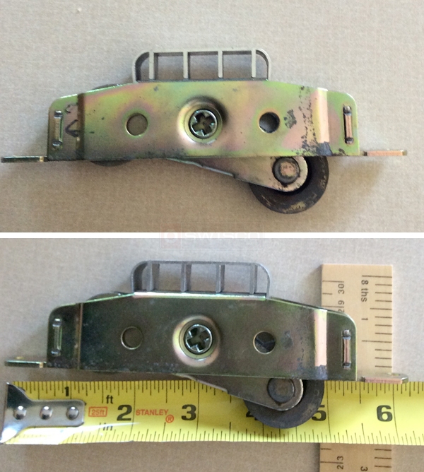 User submitted photos of a patio door roller.