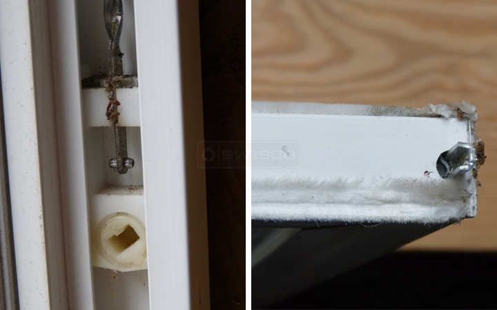 User submitted photos of window hardware.