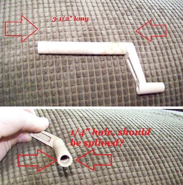 User submitted photos of a window operator handle.