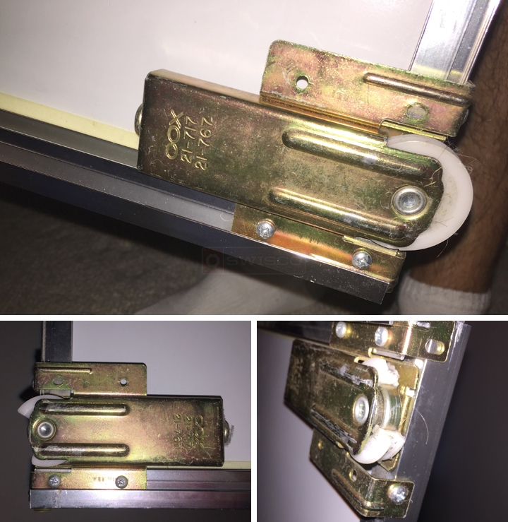 User submitted photos of a closet door roller.