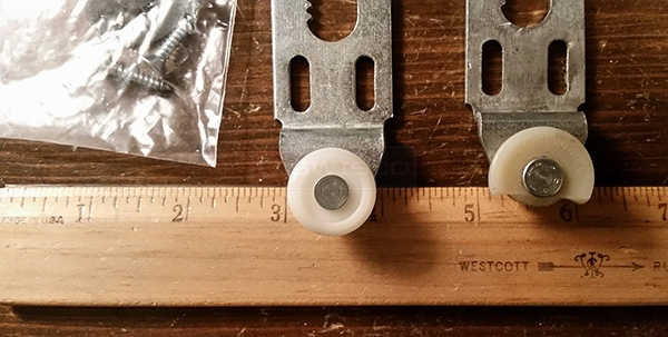User submitted a photo of closet door rollers.