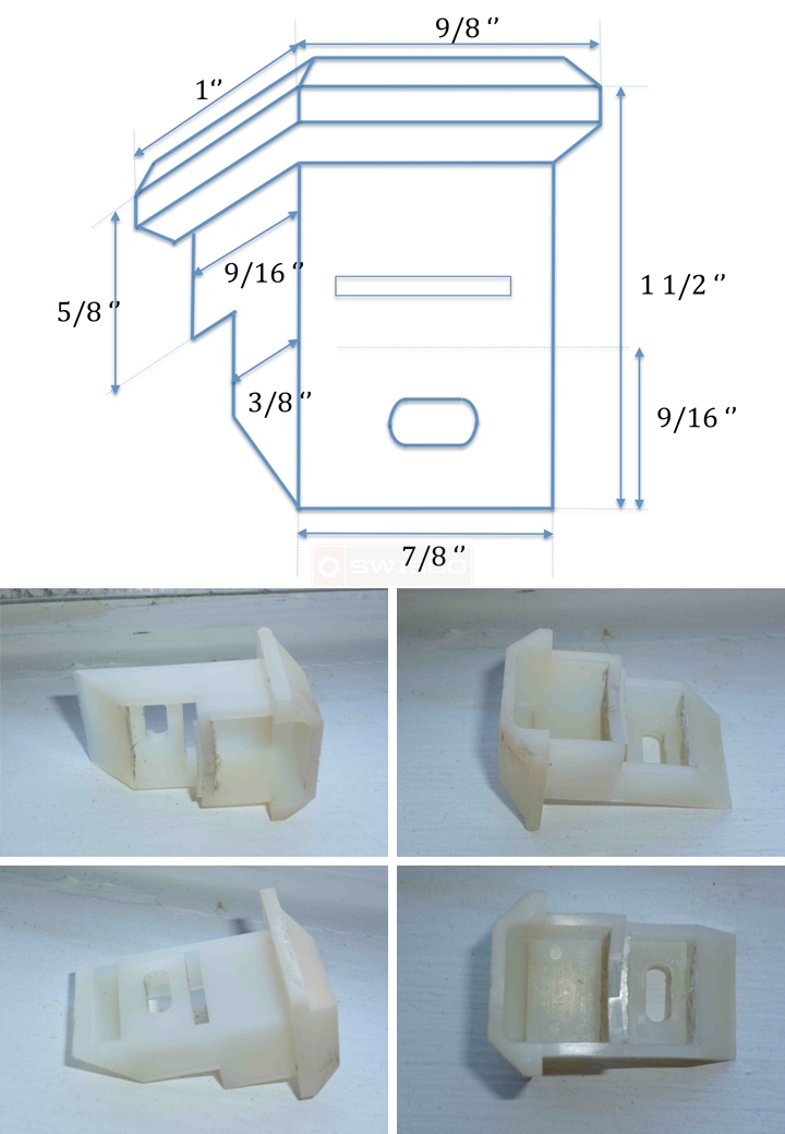 User submitted photos of a top sash guide.