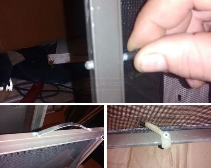 User submitted photos of screen hardware.