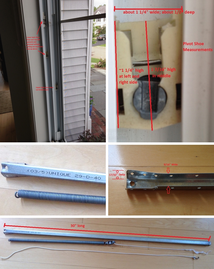 User submitted photos of a window balance.