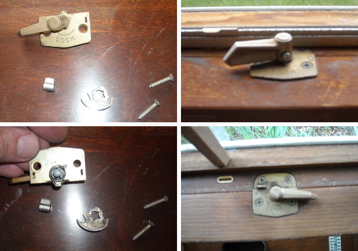 User submitted photos of a window lock.