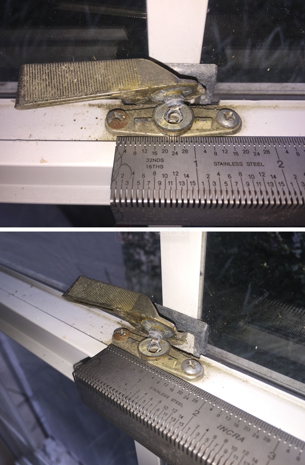 User submitted photos of a window lock & keeper.