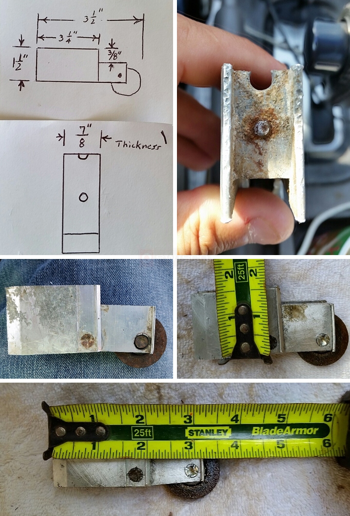 User submitted photos of a patio door roller.