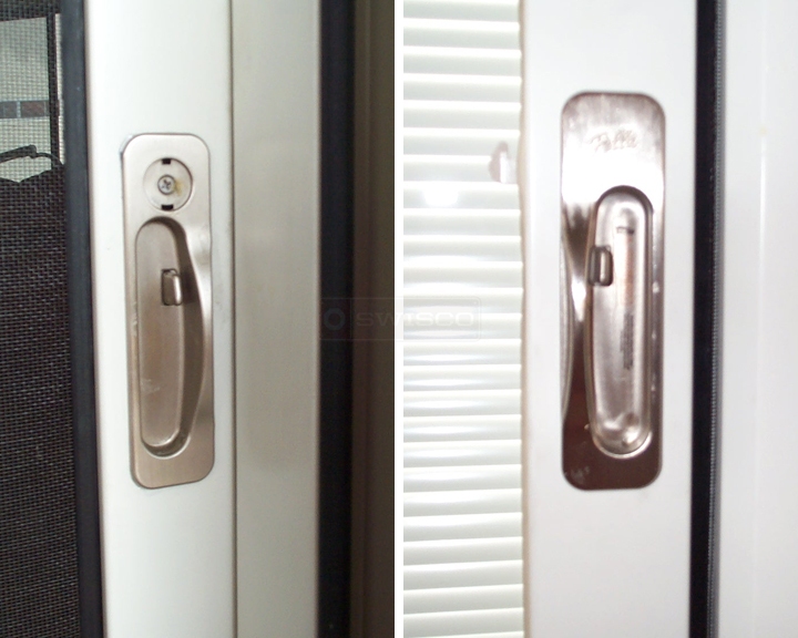 User submitted photos of patio door hardware.