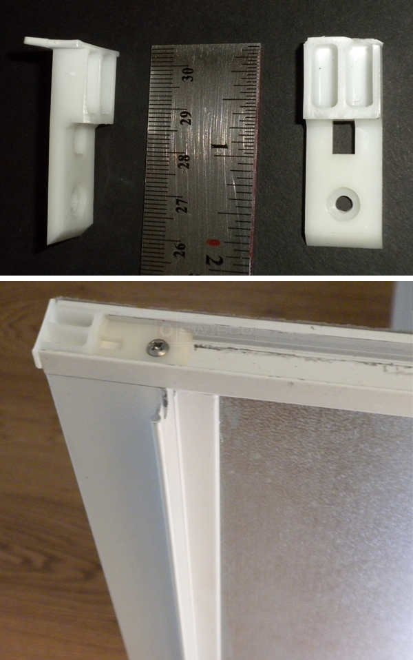 User submitted photos of a top sash guide.