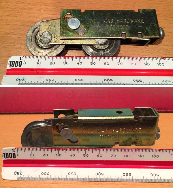 User submitted photos of a patio door roller.