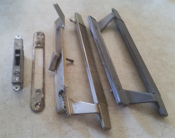 User submitted a photo of patio door hardware.