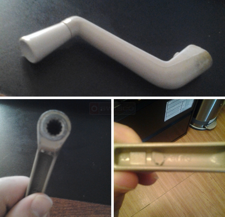 User submitted photos of a window operator handle.