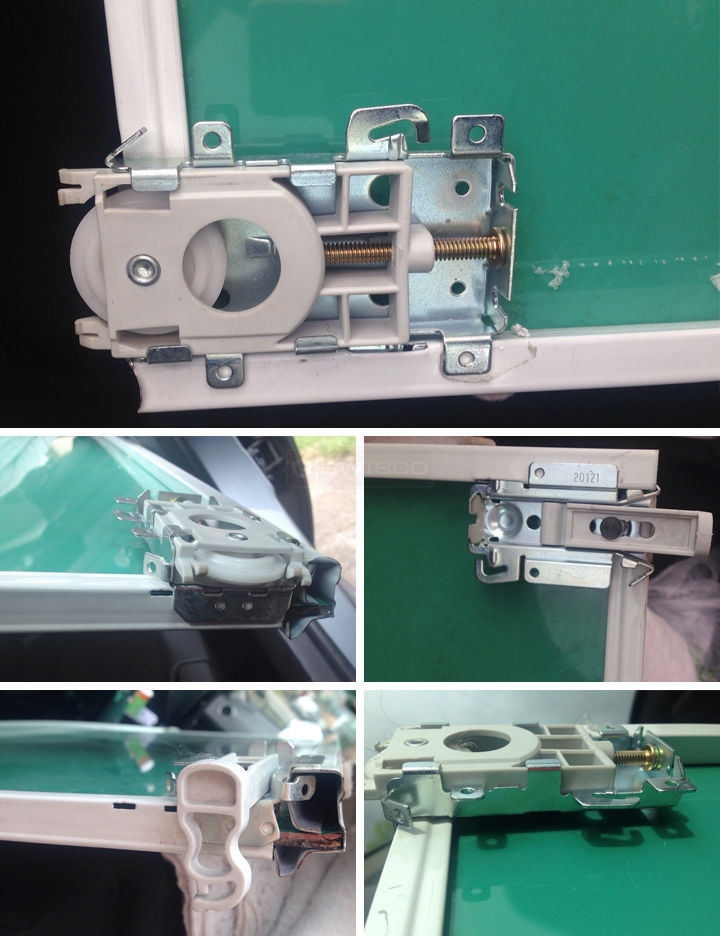 User submitted photos of closet door hardware.