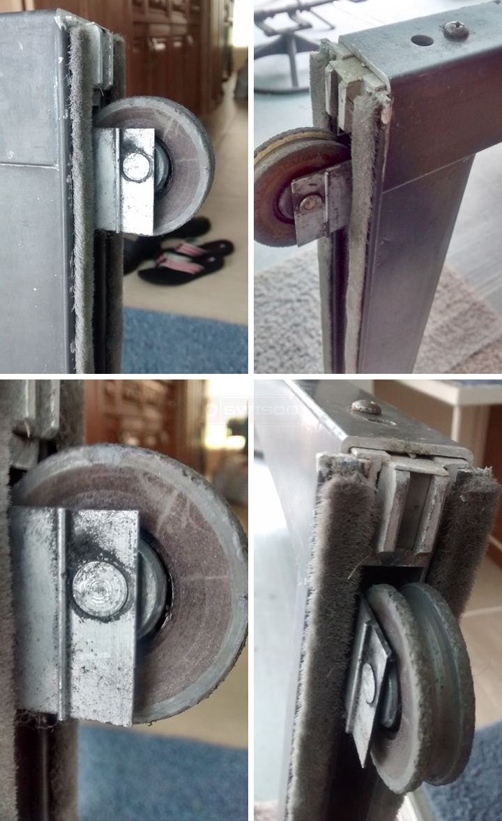 User submitted photos of a patio door roller.