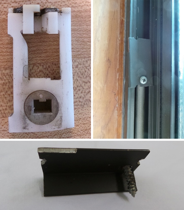 User submitted photos of window hardware.