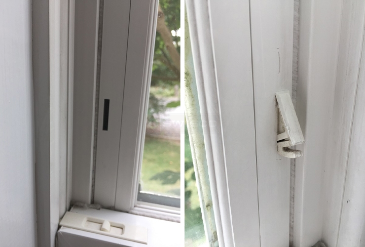 User submitted photos of window hardware.