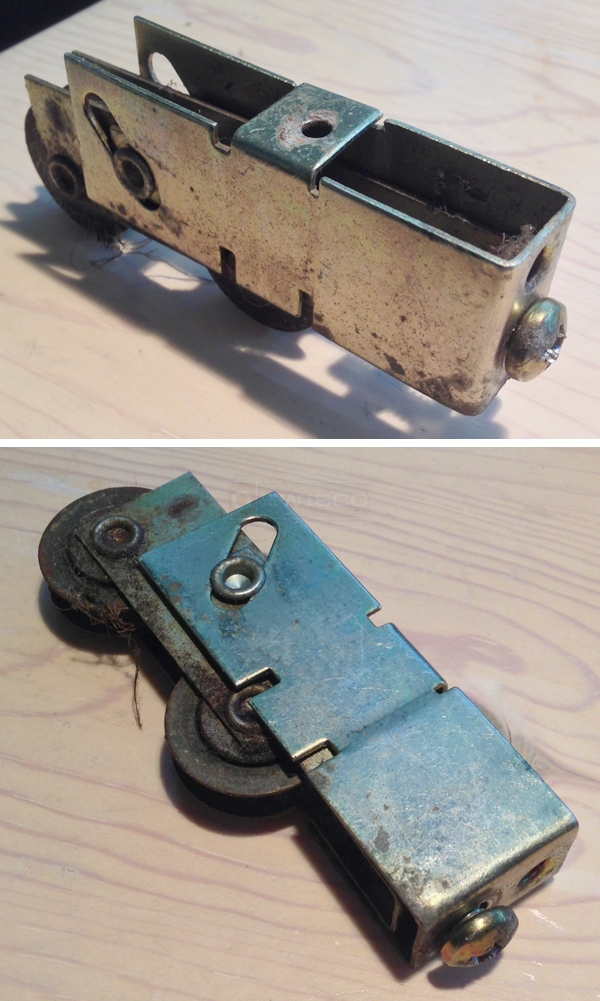 User submitted photos of a patio door roller.